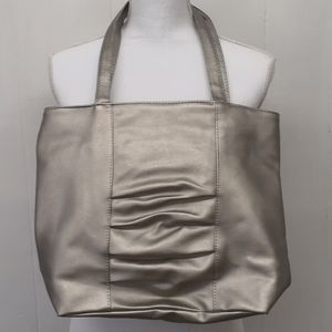 Silver Tote Bag NWOT  Vegan